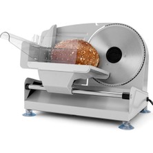 Clatronic® Ekmek Dilimleyici | Paslanmaz Çelik Bıçak Paslanmaz Ø 190MM | Ekmek Için Peynir Sosis | Elektrikli Yiyecek Dilimleyici | Ekmek Makinesi Kesme Kalınlığı 0-15MM | Parmak Koruma ve Emme Ayakla