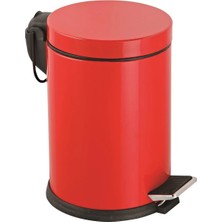 Belle Fusion Mey Ithalat® Onno Kırmızı Pedallı Çöp Kovası 5 Litre
