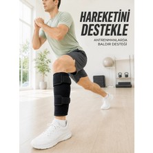 Belle Fusion Mey Ithalat® Baldır Destekleyici Ayarlanabilir Çift Bantlı Siyah Alt Baldırlık