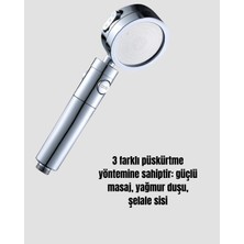 Belle Fusion Mey Ithalat® Şelale Sisi ve Masaj Özellikli Banyo Duş Başlığı