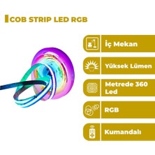 Zeyrise 5 Metre Cob Iç Mekan Şerit LED Rgb
