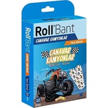 Bezos Rollbant Desenli Yara Bandı Çocuk - Canavar Kamyonlar