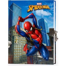 Keskin Marvel Spider-Man Kilitli Günlük Defter – Sert Kapak Metal Kilitli