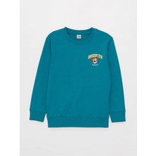 Lc Waikiki Yeni Sezon Bisiklet Yaka Baskılı Uzun Kollu Erkek Çocuk Sweatshirt