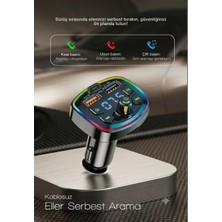 Vanckey Araba Şarjı  Çakmaklığı Araç Şarj Cihazı Bluetooth Fm Transmitter Pd 30W Type-C USB Hızlı Şarj Araç Içi Bluetooth Adaptörü Handsfree T