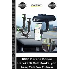 Carlburn Özel Üretim 1080 Derece Dönen Hareketli Esnek Ayarlanabilir Güçlü Sağlam Multifonksiyon Araç Telefon