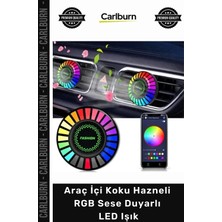 Carlburn #otokoku Bluetooth Uygulama Kontrollü Havalandırma Araç Içi Koku Hazneli Rgb Sese Duyarlı LED Işık