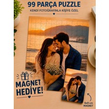 spldizayn Kişiye Özel 99 Parça A4 Boy Puzzle ve Hediye Magnet