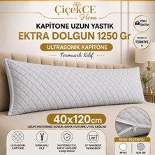 ÇİÇEKCE HOME Uzun Yastık Kapitoneli 40X120 %100 Boncuk Silikon Dolgulu 1 Adet 1250 Gram