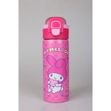x Dekomus Lisanslı My Melody Sweet Berry Collection 600 ml Çift Fonksiyon Kapaklı Çelik Matara