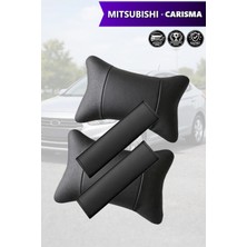 Automod Mitsubishi Carisma Uyumlu Set 2şer Adet Lüks Deri Kemer Kılıfı Koltuk Yastık