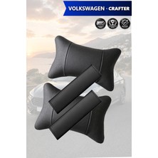 Automod Volkswagen Crafter Uyumlu Lüks Deri Set Kemer Kılıfı Koltuk Yastık 2şer Adet
