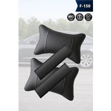 Automod F150 Uyumlu 2şer Adet Koltuk Yastık Lüks Deri Set Kemer Kılıfı