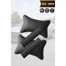 Automod Kia Joice Uyumlu Lüks Deri Kemer Kılıfı Set 2şer Adet Koltuk Yastık