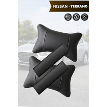 Automod Nissan Terrano Uyumlu Koltuk Yastık Kemer Kılıfı Lüks Deri 2şer Adet Set