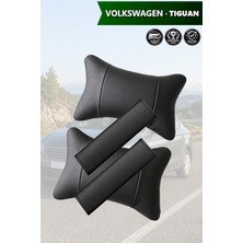 Automod Volkswagen Tiguan Uyumlu Kemer Kılıfı Set 2şer Adet Koltuk Yastık Lüks Deri