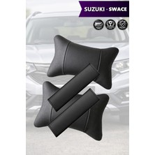 Automod Suzuki Swace Uyumlu Kemer Kılıfı Lüks Deri 2şer Adet Set Koltuk Yastık