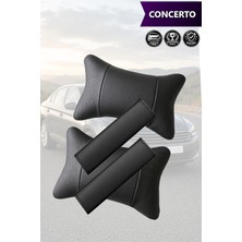 Automod Concerto Uyumlu Koltuk Yastık Lüks Deri 2şer Adet Kemer Kılıfı Set