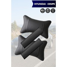 Automod Hyundai Coupe Uyumlu Set 2şer Adet Lüks Deri Kemer Kılıfı Koltuk Yastık