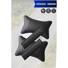 Automod Nissan Urvan Uyumlu Koltuk Yastık Kemer Kılıfı Lüks Deri 2şer Adet Set