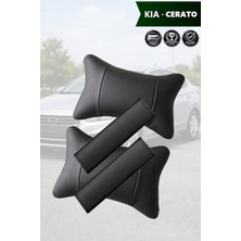 Automod Kia Cerato Uyumlu Kemer Kılıfı Lüks Deri 2şer Adet Set Koltuk Yastık