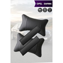 Automod Opel Zafira Uyumlu Set Lüks Deri Kemer Kılıfı 2şer Adet Koltuk Yastık
