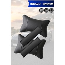 Automod Renault Magnum Uyumlu Lüks Deri Set Kemer Kılıfı 2şer Adet Koltuk Yastık