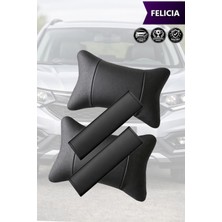 Automod Felicia Uyumlu Kemer Kılıfı Lüks Deri Koltuk Yastık 2şer Adet Set