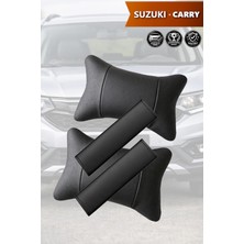 Automod Suzuki Carry Uyumlu 2şer Adet Set Kemer Kılıfı Koltuk Yastık Lüks Deri
