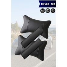 Automod Rover 420 Uyumlu Lüks Deri Koltuk Yastık Kemer Kılıfı 2şer Adet Set