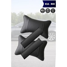 Automod Kia Rio Uyumlu Kemer Kılıfı Set 2şer Adet Koltuk Yastık Lüks Deri