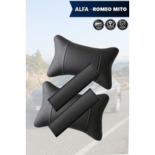Automod Alfa Romeo Mito Uyumlu Kemer Kılıfı Koltuk Yastık Set 2şer Adet Lüks Deri