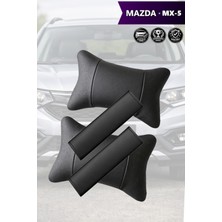 Automod Mazda Mx5 Uyumlu Koltuk Yastık Kemer Kılıfı 2şer Adet Set Lüks Deri