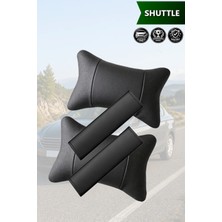Automod Shuttle Uyumlu 2şer Adet Lüks Deri Kemer Kılıfı Koltuk Yastık Set