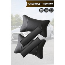 Automod Chevrolet Equinox Uyumlu Lüks Deri 2şer Adet Kemer Kılıfı Koltuk Yastık Set