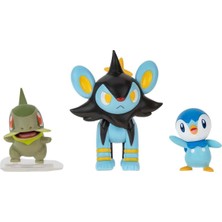 Pokemon PKW3043 - Savaş Figürü Seti - Milza, Plinfa, Luxio, Resmi Figür Seti