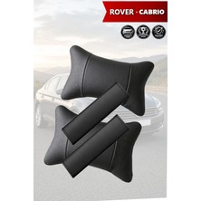 Automod Rover Cabrio Uyumlu Lüks Deri Set 2şer Adet Koltuk Yastık Kemer Kılıfı