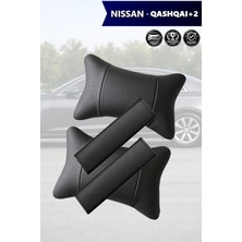 Automod Nissan Qashqai2 Uyumlu Koltuk Yastık Set Lüks Deri Kemer Kılıfı 2şer Adet