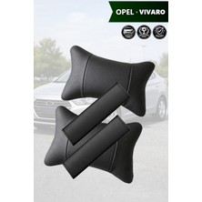 Automod Opel Vivaro Uyumlu Lüks Deri Set Kemer Kılıfı Koltuk Yastık 2şer Adet