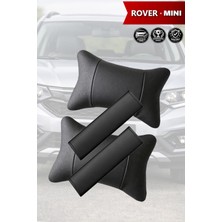 Automod Rover Mini Uyumlu 2şer Adet Kemer Kılıfı Set Koltuk Yastık Lüks Deri