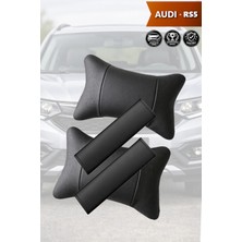 Automod Audi Rs5 Uyumlu Set 2şer Adet Lüks Deri Kemer Kılıfı Koltuk Yastık