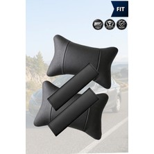 Automod Fit Uyumlu Kemer Kılıfı Lüks Deri Koltuk Yastık 2şer Adet Set
