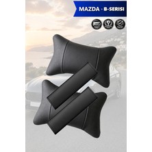 Automod Mazda Bserisi Uyumlu Set Kemer Kılıfı 2şer Adet Koltuk Yastık Lüks Deri