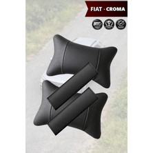 Automod Fiat Croma Uyumlu Kemer Kılıfı Set 2şer Adet Lüks Deri Koltuk Yastık