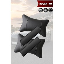 Automod Rover 416 Uyumlu 2şer Adet Koltuk Yastık Lüks Deri Kemer Kılıfı Set