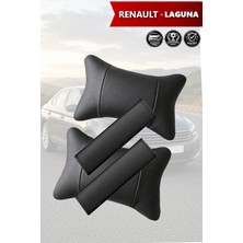 Automod Renault Laguna Uyumlu Lüks Deri Koltuk Yastık Kemer Kılıfı 2şer Adet Set