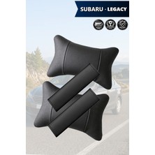 Automod Subaru Legacy Uyumlu Lüks Deri Set Koltuk Yastık 2şer Adet Kemer Kılıfı