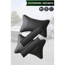 Automod Volkswagen New Beetle Uyumlu Lüks Deri Kemer Kılıfı Koltuk Yastık 2şer Adet Set