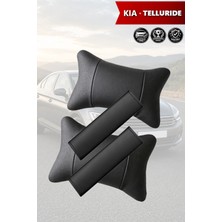 Automod Kia Telluride Uyumlu Kemer Kılıfı Lüks Deri Set 2şer Adet Koltuk Yastık
