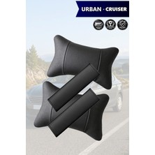 Automod Urban Cruiser Uyumlu Koltuk Yastık 2şer Adet Kemer Kılıfı Lüks Deri Set